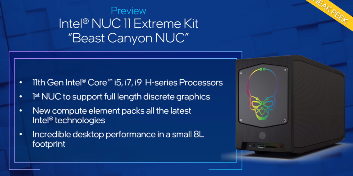Intel’s 8 Core 10nm SFE ‘TigerLake’ is Here, to Launch Beast Canyon NUC & the Biggest GPU