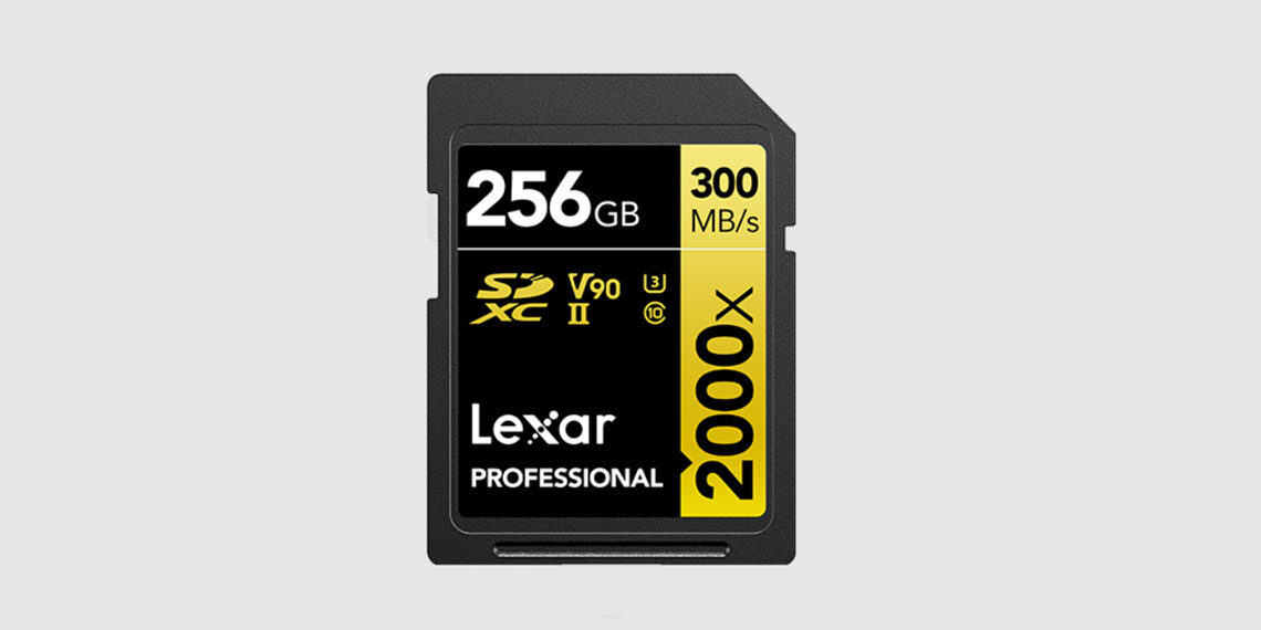 Lexar Announces Development of 2000x 256GB SDXC UHS-Ii V90 Card GOLD Series
