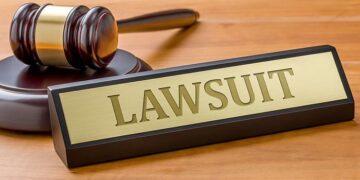 Lawsuit name plate