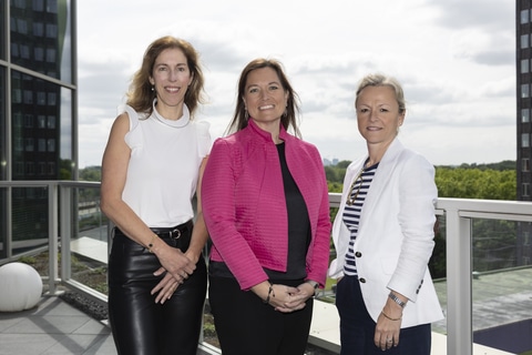Axelera executives (left to right) Eke Bijzitter, Head of Legal, Alexis Crowell, CMO and General Manager of the Americas, Marta Ostroumoff, Chief Financial Officer. Photo credit: Menno Ridderhof