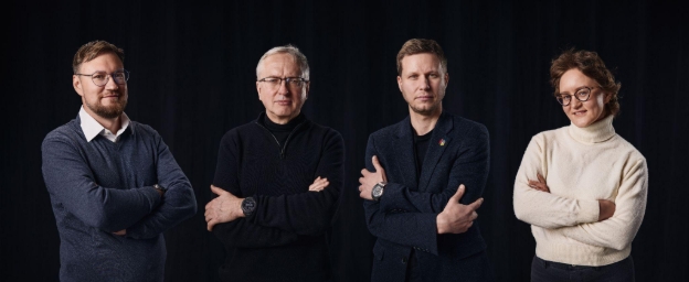 From left to right: Linas Sargautis (advisor), Prof. Jānis Priede (Chief Scientist, co-founder), Dr. Mihails Ščepanskis (CEO, co-founder), Olga Barreto Goncalves (BD & Project Manager) (Photo by: Bruno Kabucis)