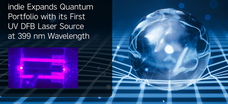 indie Expands Quantum Portfolio with its First UV DFB Laser Source at 399 nm Wavelength