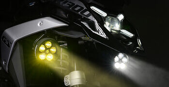 The optional Amber Lens Cover turns white output into high-intensity amber.