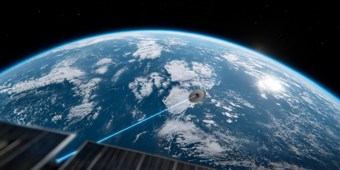 A laser communication link to be demonstrated between a LEO satellite and the PHOENIX 2 vehicle during re-entry.