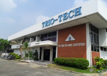 Trio Tech logo on building